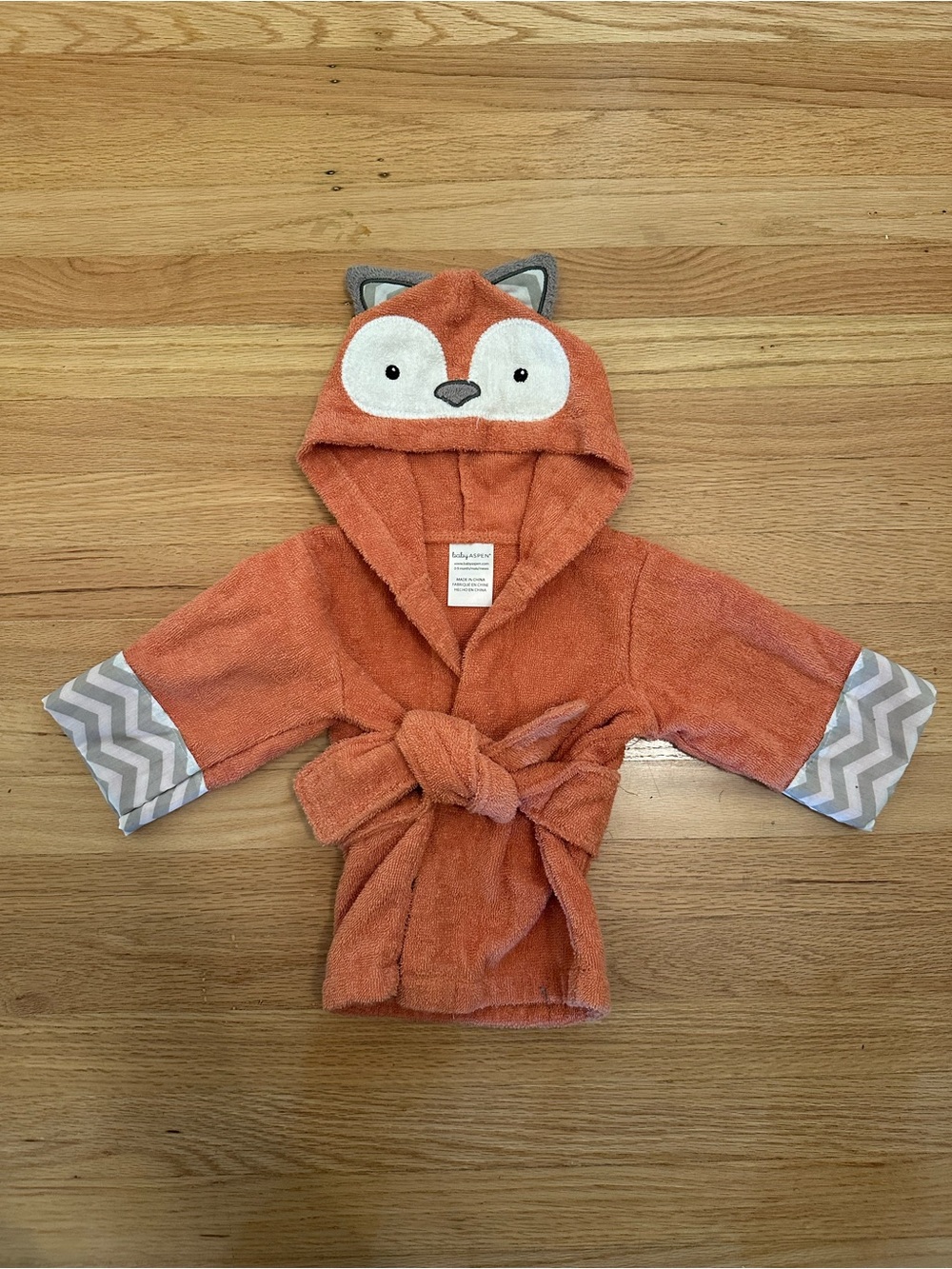 Baby Aspen 100% Cotton Fox Hooded Robe, 0-9months